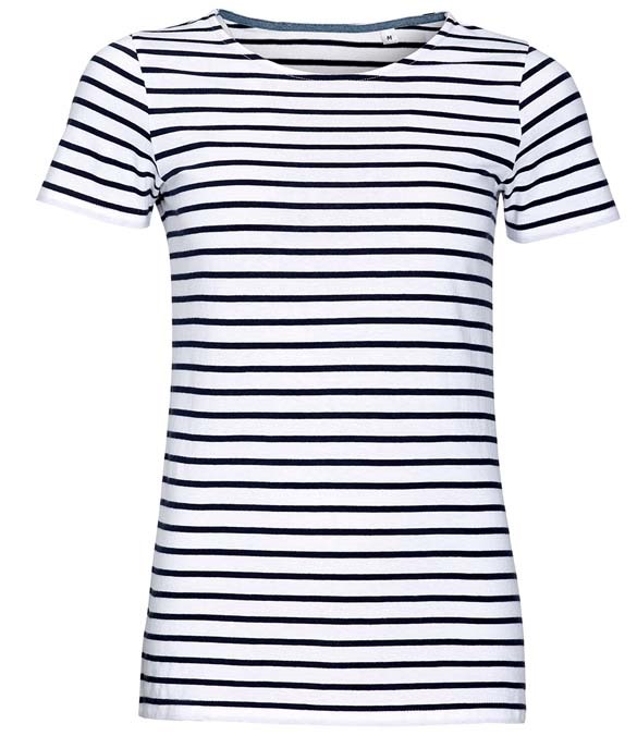 SOL&#39;S Ladies Miles Striped T-Shirt