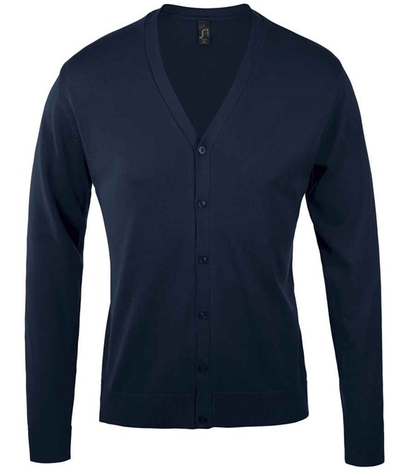 SOL&#39;S Golden Cotton Acrylic V Neck Cardigan