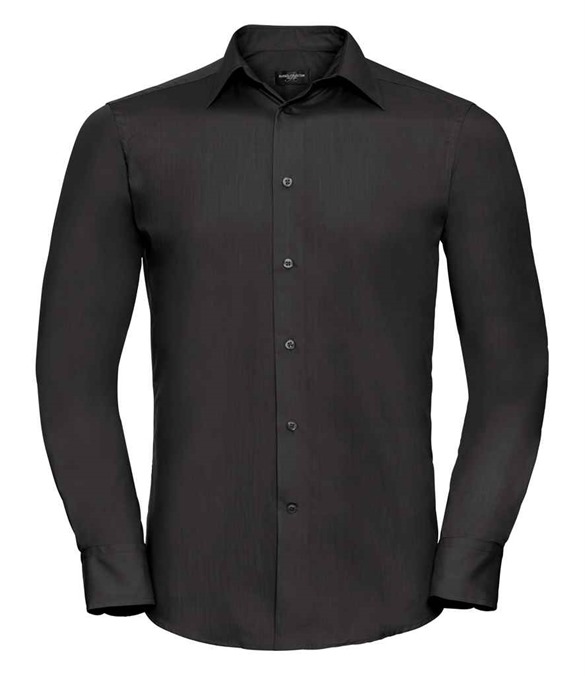 Russell Athletic Collection Long Sleeve Tailored Poplin Shirt