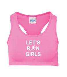 Let's Run Girls Sports Crop Top