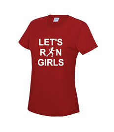 Let's Run Girls Girlie Cool Tee Shirt